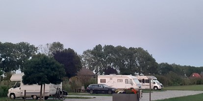 Motorhome parking space - Geldermalsen - Verharde plaatsen bij de ingang - Campererf Biezenhoeve