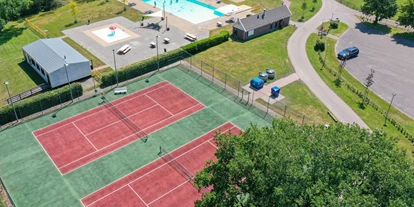 Reisemobilstellplatz - Spielplatz - Assen - Schwimmbad und Tennisplätze. - Park Drentheland, Camping