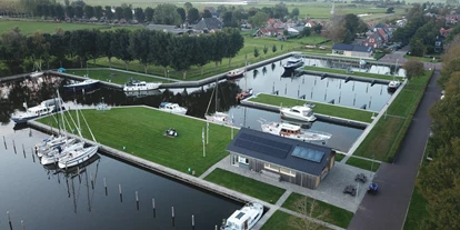 Motorhome parking space - Lemmer - Jachthafen von oben - Passantenhaven Heegerwal