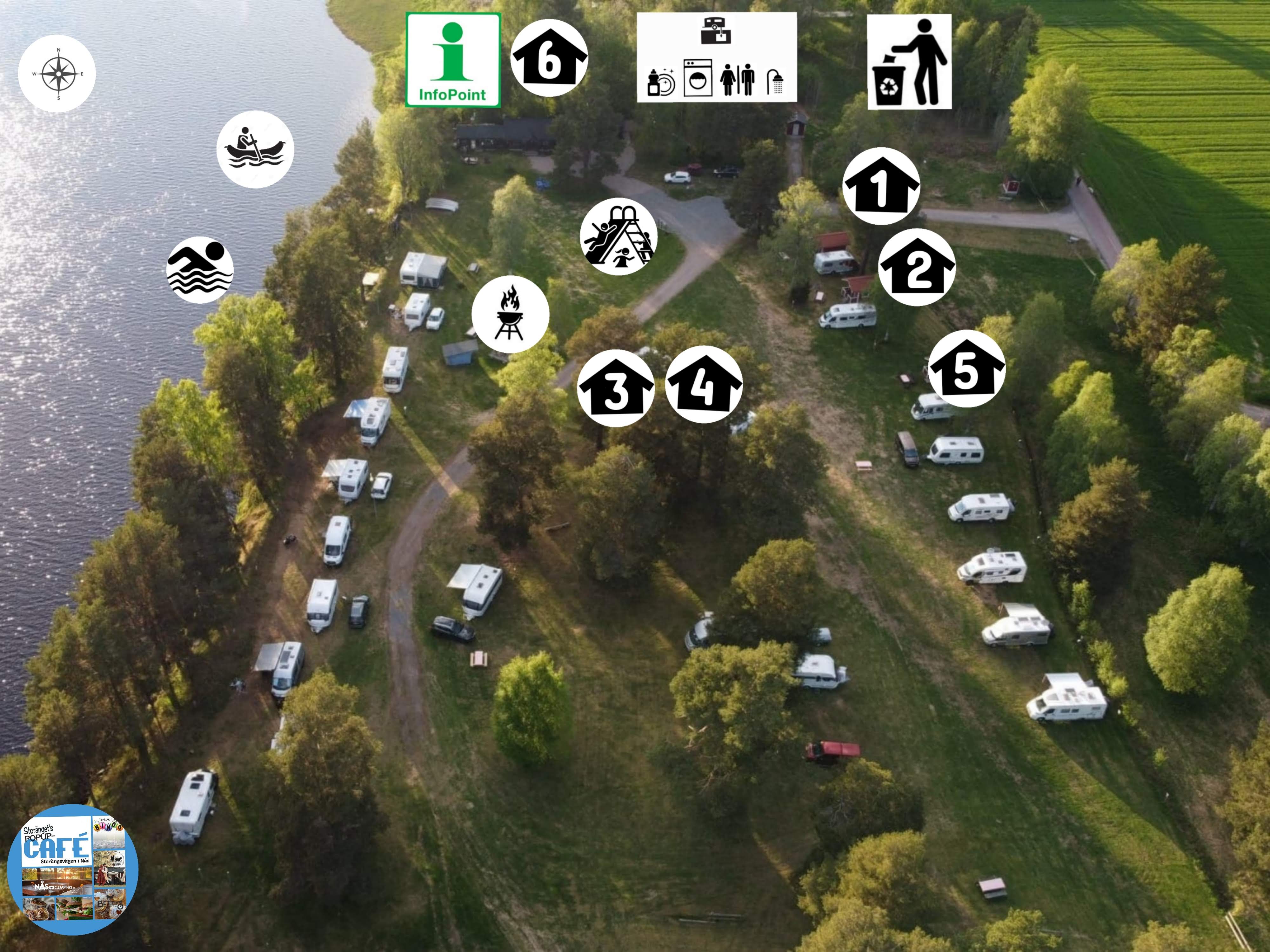Motorhome parking ground - Nås Camping Dalarna