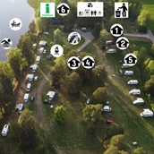 Parkeerplaats voor campers - Nås Camping Dalarna