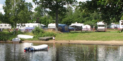 Parkeerplaats voor camper - Angelmöglichkeit - Zuid-Zweden - Camping am See Tiken - Tingsryd Resort