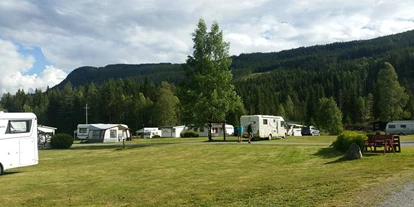 Parkeerplaats voor camper - Bademöglichkeit für Hunde - Noorwegen - Fossen Camping Fagernes