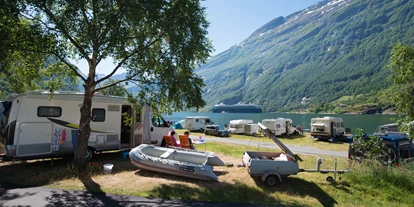 Parkeerplaats voor camper - Angelmöglichkeit - Westland - Geirangerfjorden Feriesenter