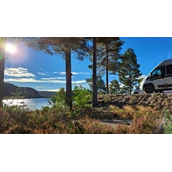 Place de stationnement pour camping-car - Schöne Aussicht vom Kiesplateau - Kilefjorden Camping