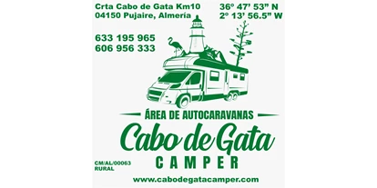 Reisemobilstellplatz - Umgebungsschwerpunkt: Strand - El Viso - Area de Autocaravas Cabo de Gata Camper - Camper Área Cabo de Gata