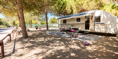 Place de parking pour camping-car - Stromanschluss - Montblanc - Camping Las Palmeras