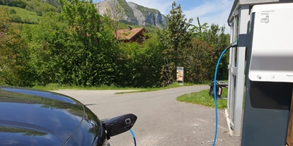 Parkeerplaats voor camper - Umgebungsschwerpunkt: See - Auvergne - Ladestation für Elektrofahrzeuge zu Ihrer Verfügung - Camping La Ferme