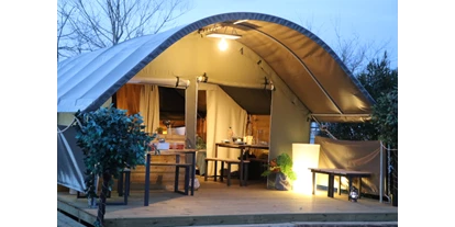 Reisemobilstellplatz - Restaurant - La Voulte-sur-Rhône - Safari-Logde KIBO für 5 Personen, näher am Strand - Camping Le Viaduc
