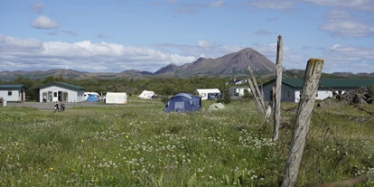 Parkeerplaats voor camper - IJsland - Camping Vogahraun Guesthouse