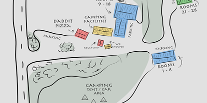 Motorhome parking space - Wohnwagen erlaubt - Iceland - Camping Vogahraun Guesthouse