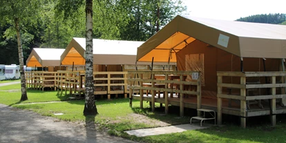 Reisemobilstellplatz - Umgebungsschwerpunkt: Fluss - Müllerthal - Camping Kautenbach Safarizelt - Camping Kautenbach