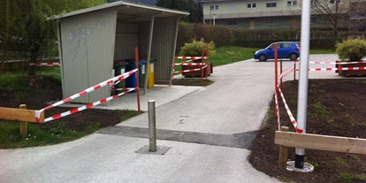 Plaza de aparcamiento para autocaravanas - Art des Stellplatz: bei Sehenswürdigkeit - Tiroler Unterland - Müllentsorgung - Wohnmobilstellplatz Fischergries