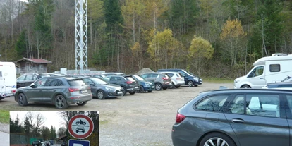 Reisemobilstellplatz - Angelmöglichkeit - Schechen - von Fußballbesuchern zugeparkt - Wohnmobilstellplatz Bayrischzell