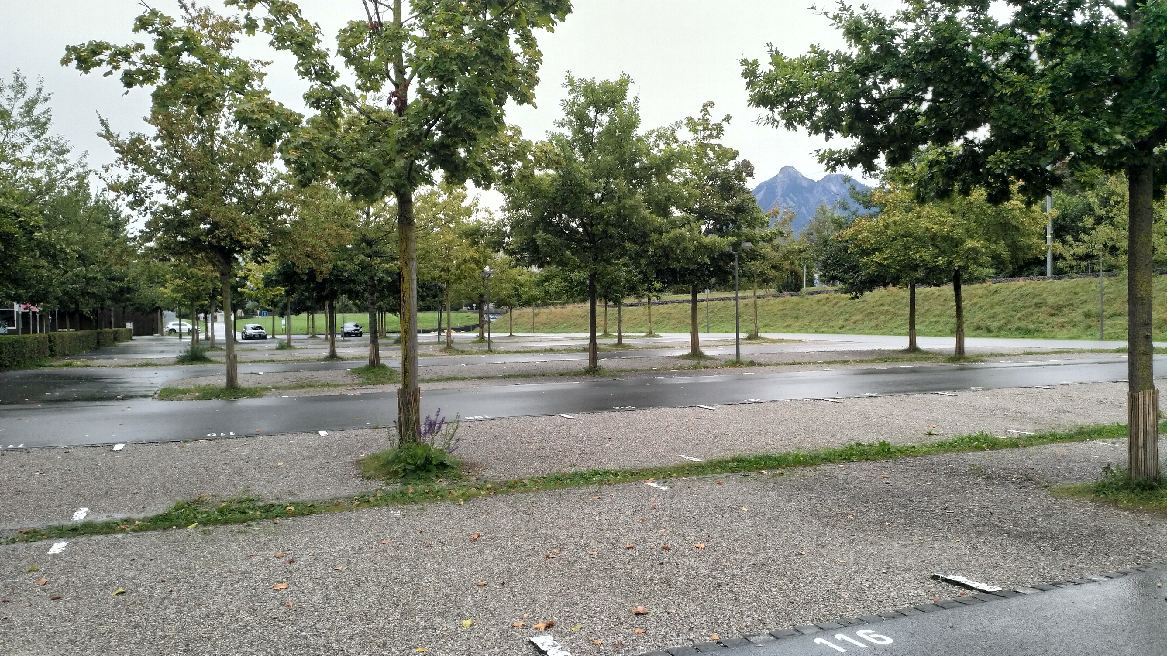 Motorhome parking ground - öffentlicher PP vor dem Camping - Seefeld Park Sarnen