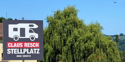 Motorhome parking space - Radweg - Altenbach - CLAUS RESCH CAMPING STELLPLATZ