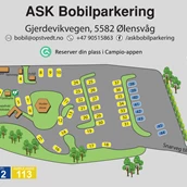 Espacio de estacionamiento para vehículos recreativos - ASK Bobilparkering
