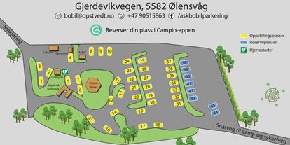Reisemobilstellplatz - Art des Stellplatz: eigenständiger Stellplatz - Ølen - ASK Bobilparkering