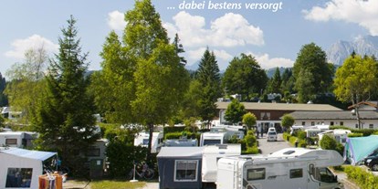 Reisemobilstellplatz - Umgebungsschwerpunkt: Berg - Völs - In unseren Kompakt- Versorgungssäulen finden Sie alle wichtigen Versorgungsleitungen. - Alpen-Caravanpark Tennsee