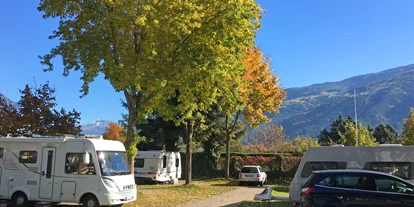 Posto auto camper - Art des Stellplatz: bei Hallenbad - Tisens - Camping Adler Südtirol Vinschgau Naturns bei Meran
 - Camping Adler - Adults Only