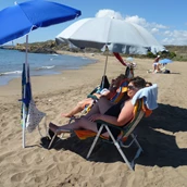 Parkeerplaats voor campers - Unser Strand nur 3 km vom Stellplatz - Womo- Puerto Villa Brisa 