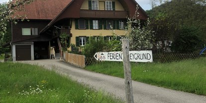 Reisemobilstellplatz - Bademöglichkeit für Hunde - Rüedisbach - Zufahrt zum Stellplatz - Eygrund 