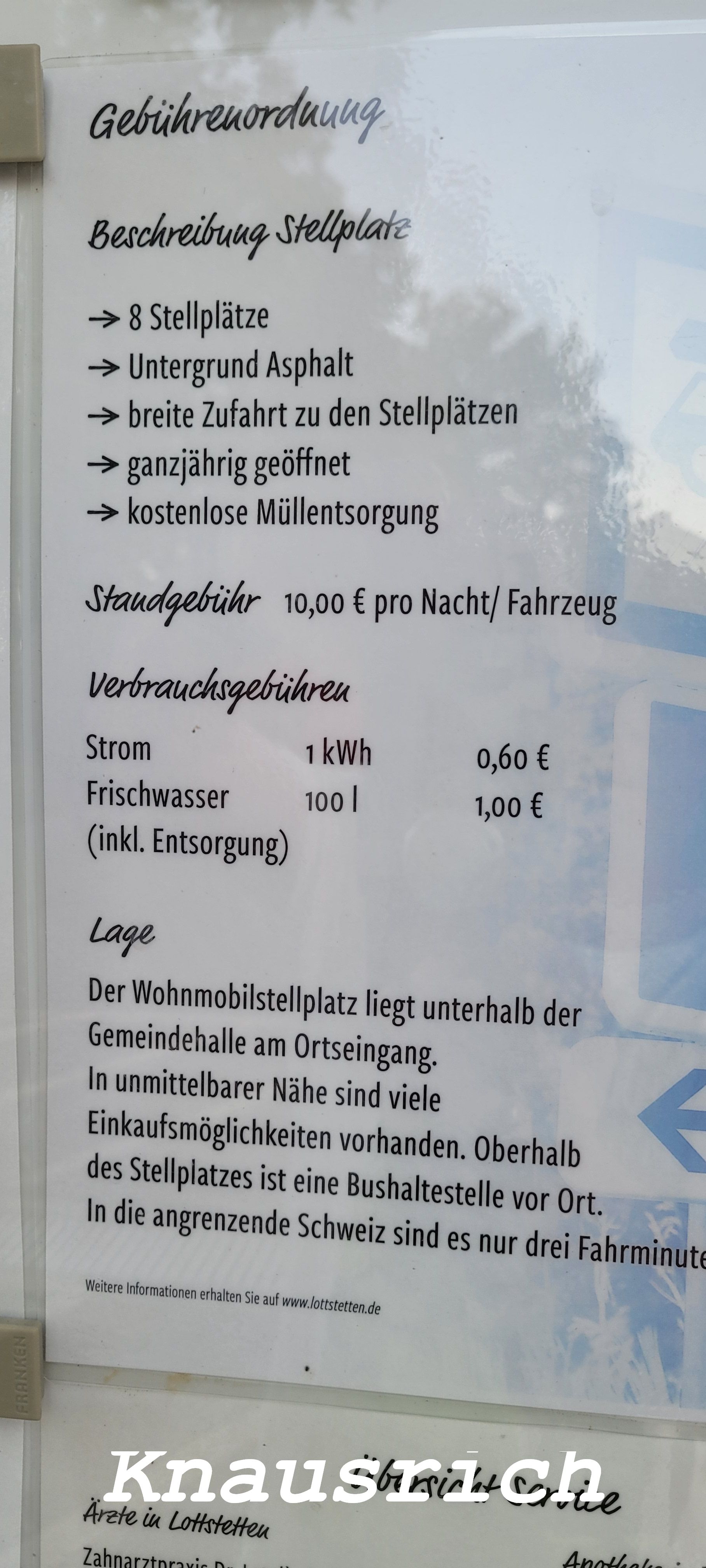 Wohnmobilstellplatz: Wohnmobilstellplatz Lottstetten
