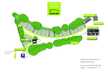 Wohnmobilstellplatz: Übersichtsplan Wohnmobilstellplatz - Wohnmobil Park Freizeitpark an der Schließ, Zweibrücken