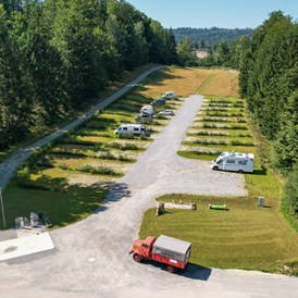 Wohnmobilstellplatz: Blick auf Wohnmobilhafen - Camping Resort Bayerwald