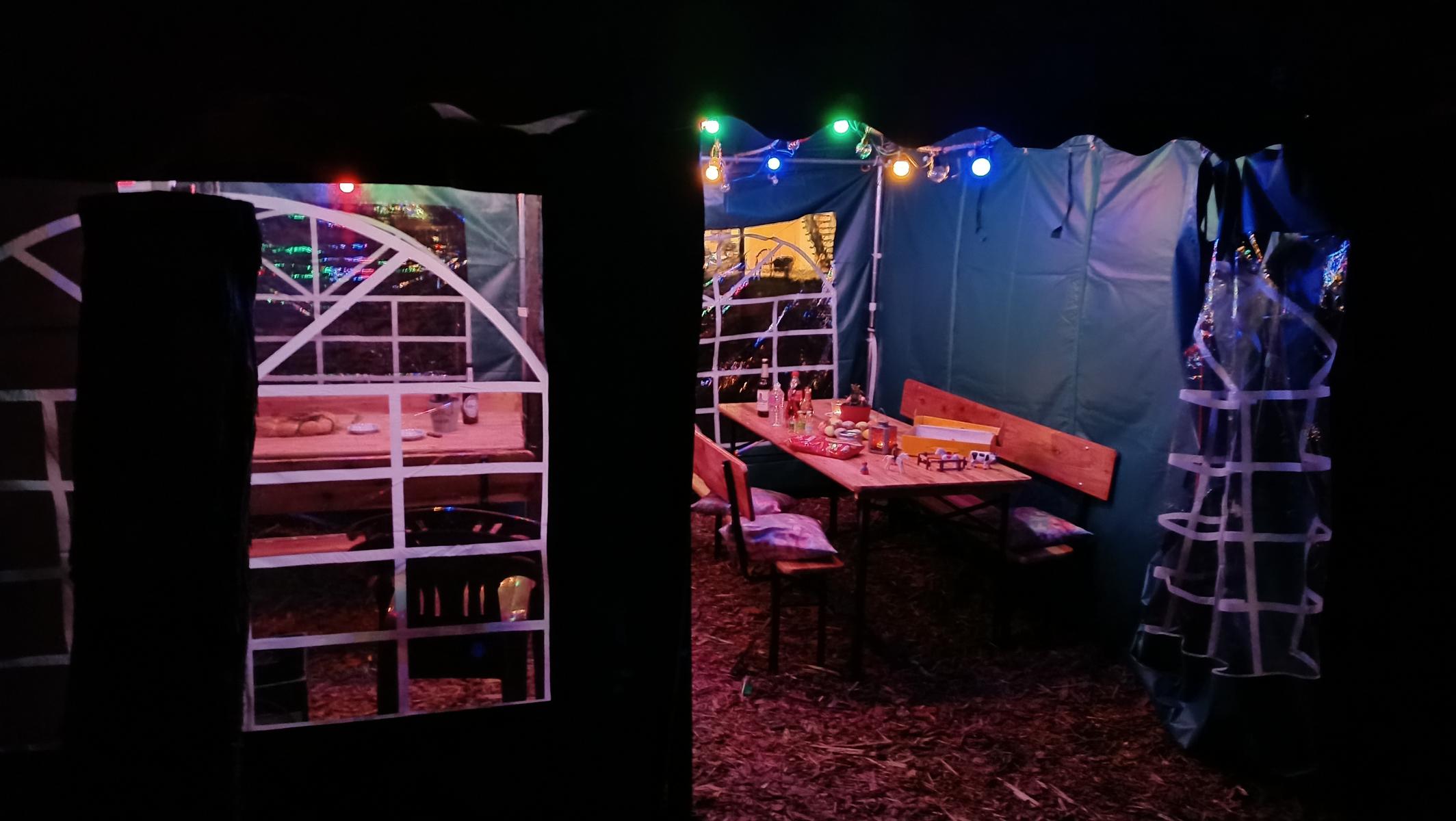 Wohnmobilstellplatz: Gemütliches Beisammensein in abendlicher Stimmung - Campingplatz Geringswalde Stell- u. Zeltplatzvermietung Andreas Wilhelm