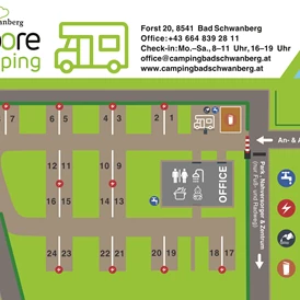 Wohnmobilstellplatz: Platzplan - Camping Bad Schwanberg