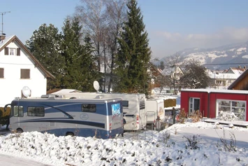 Wohnmobilstellplatz: Auch der Winter hat seine Reize. - MINI -Stellplatz in Dornbirn