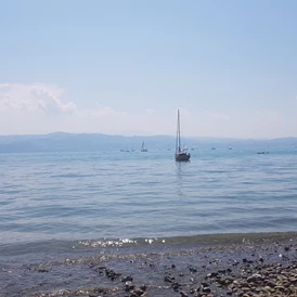 Wohnmobilstellplatz: Strand in Stellplatznähe - Wohnmobilstellplatz Tunau