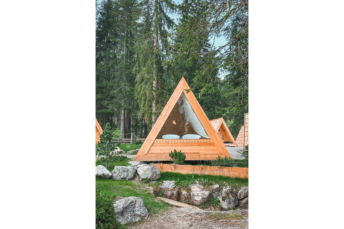 Wohnmobilstellplatz: A-frame cabin  - Camping Sass Dlacia