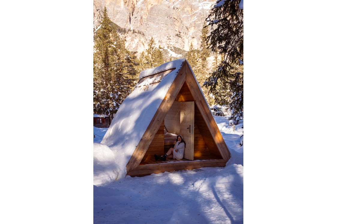 Wohnmobilstellplatz: A-frame cabin - Camping Sass Dlacia