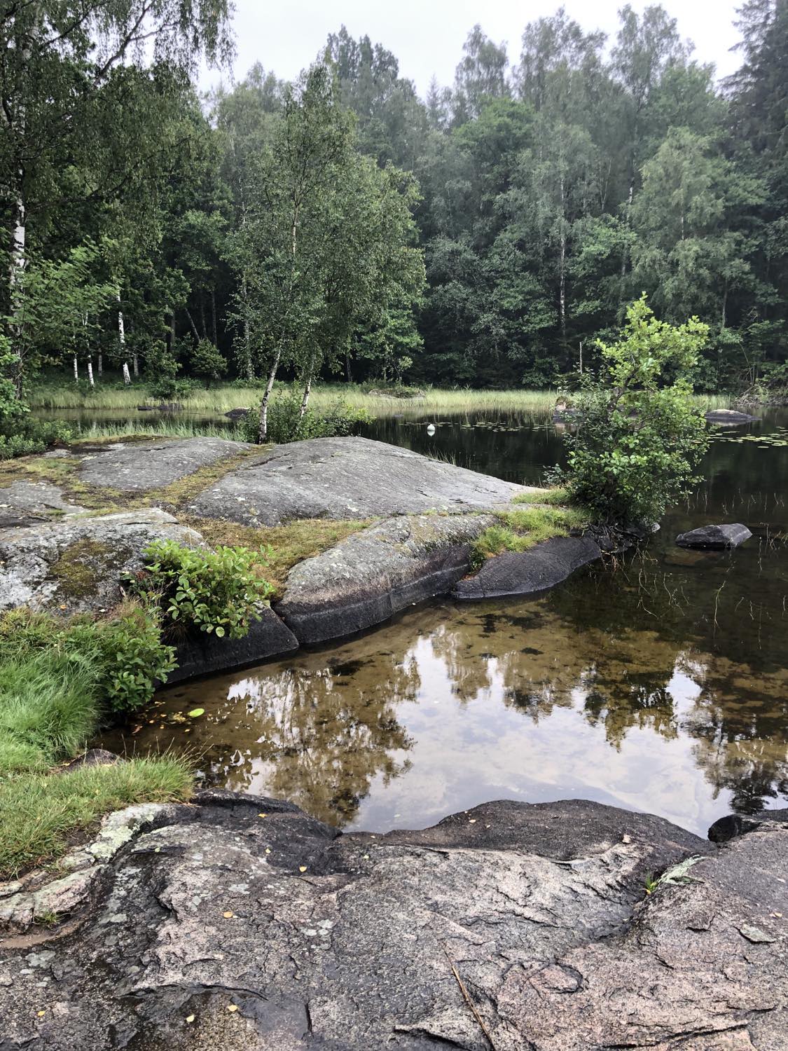 Wohnmobilstellplatz: Einzelner freistehender Wohnmobilplatz auf der Halbinsel Knösö (Schweden)