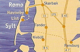 Wohnmobilstellplatz: Nur 14  km auf die Insel Romö über die Deichstraße . - Landhaus Sondernaes - Holmvej 18   DK- 6780 Skaerbaek-Sondernaess