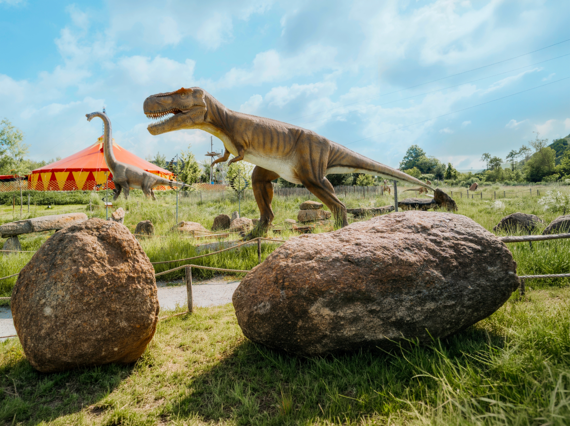 Wohnmobilstellplatz: T-Rex in der Dinowelt im IKUNA Naturerlebnispark - IKUNA CAMPING RESORT + Naturerlebnispark