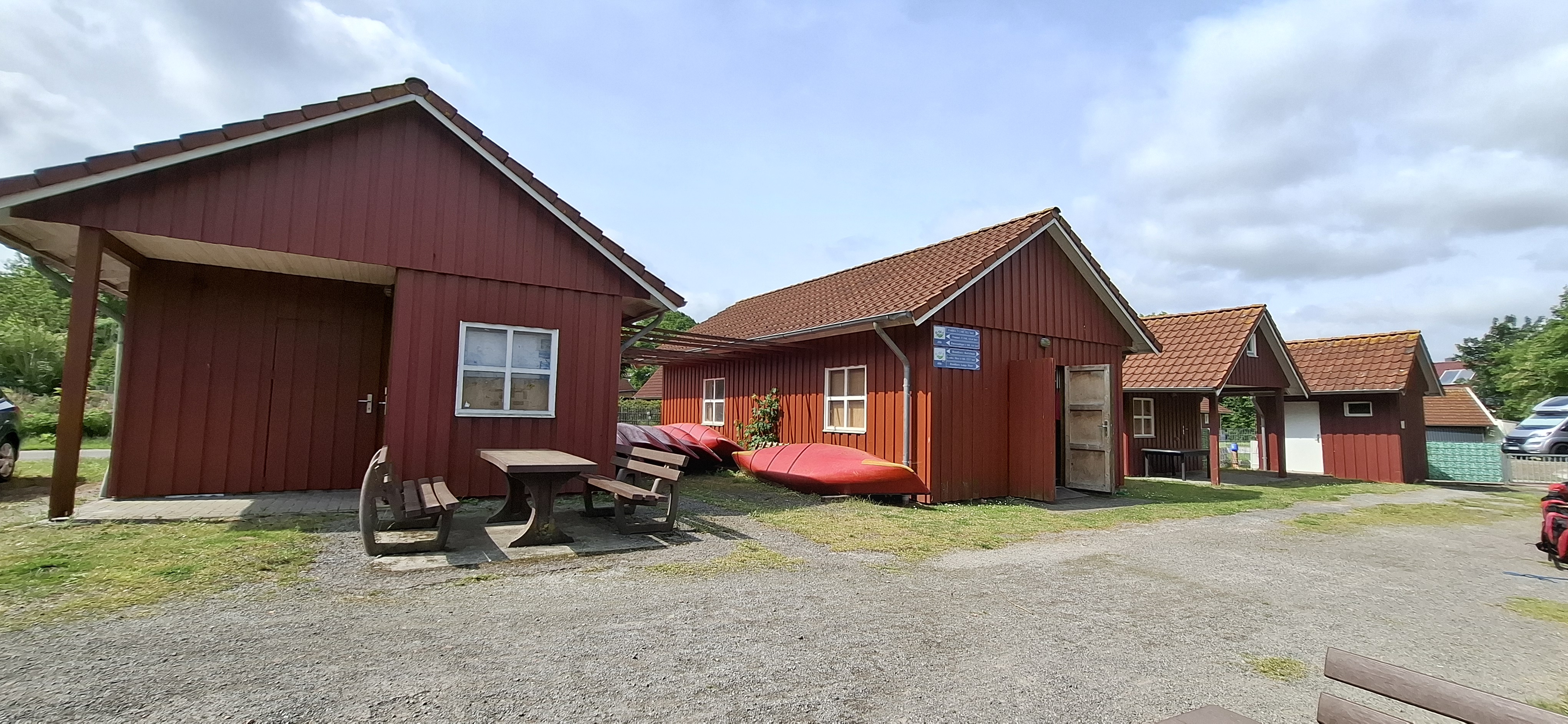 Reisemobilstellplatz: Ansicht Kanustation - Paddel und Pedal Rorichum