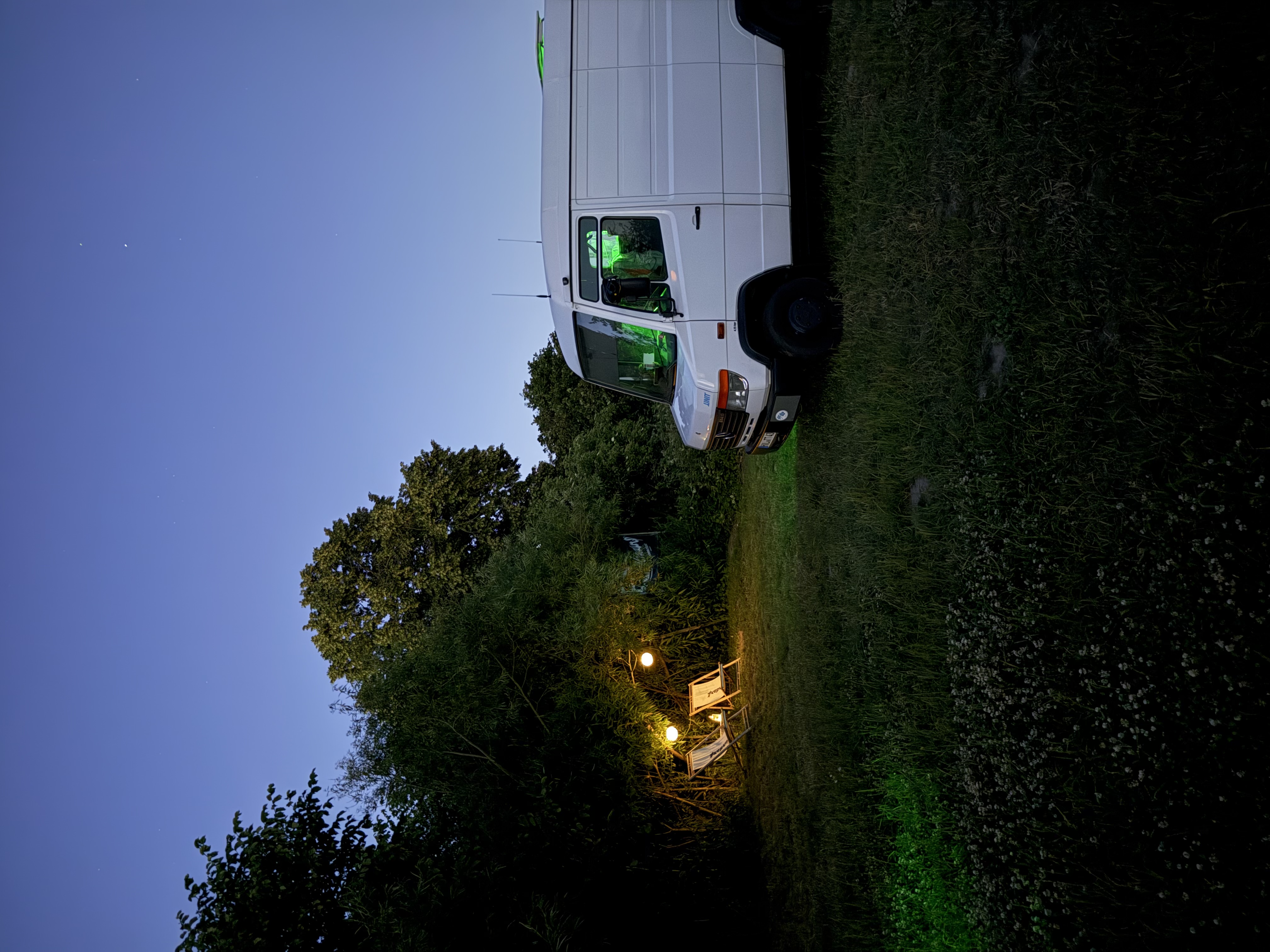 Reisemobilstellplatz: Stellplatz am abend - Vandorf® Wohnmobilstellplatz