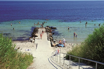 Wohnmobilstellplatz: Badestrand direkt am Campingplatz - Stellplatz am Camping Klausdorfer Strand