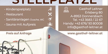Reisemobilstellplatz - Hinterstoder - Gasthof Leitner
