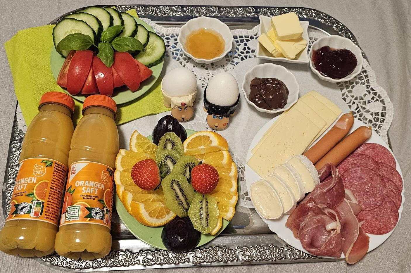 Wohnmobilstellplatz: Lieferung Frühstück möglich  - Stellplatz am Ferienhaus Grüner Bungalow - food