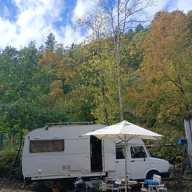 Wohnmobilstellplatz: Wohnmobil Stellplatz Platzwart - Forsthaus Mühlthal