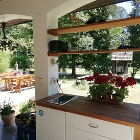 Wohnmobilstellplatz: Außenküche - WaldhausCampingPat
