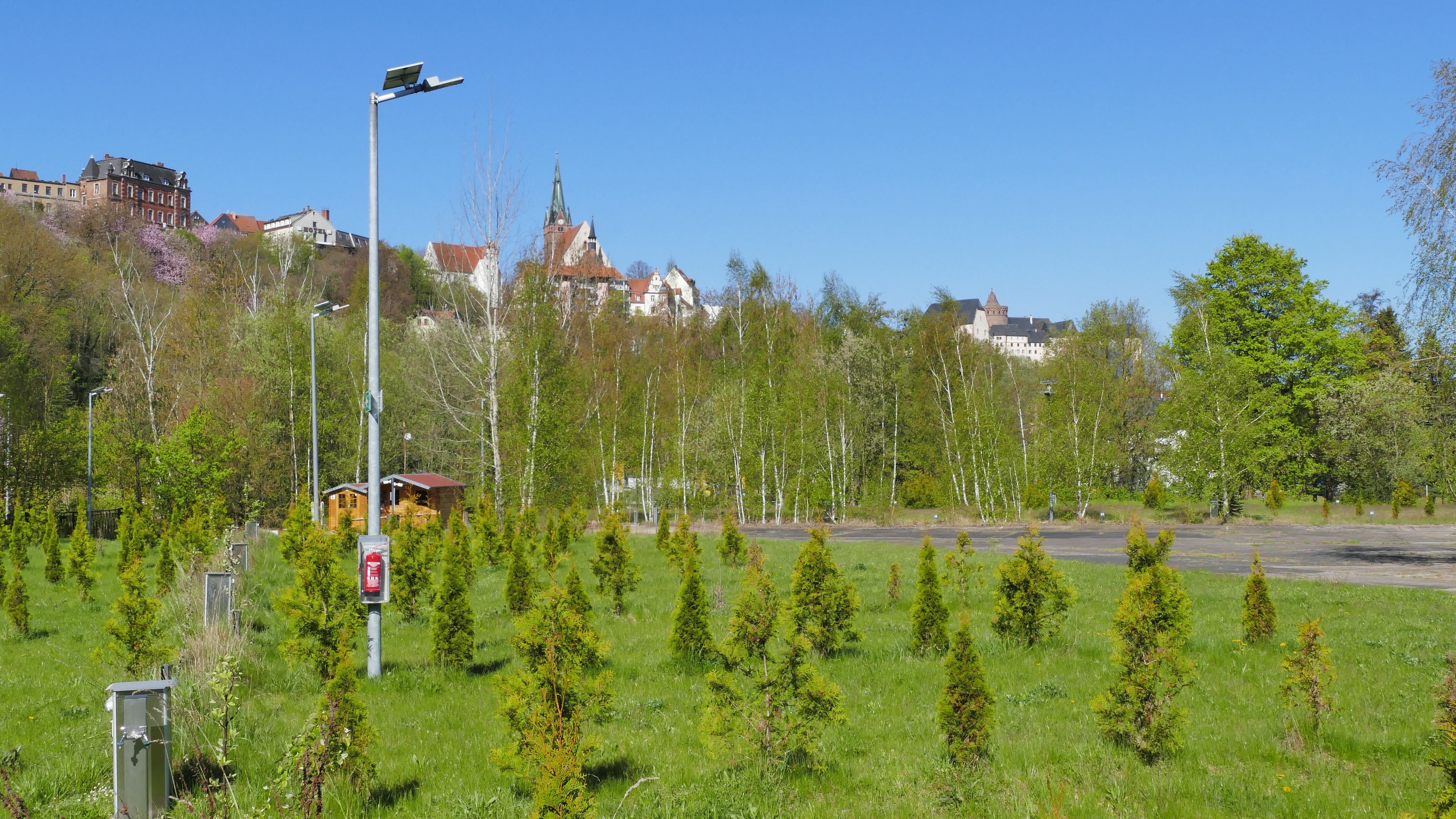 Wohnmobilstellplatz: Ansicht Stellplätze - Wohnmobilstellplatz Leisnig - Sachsen - area