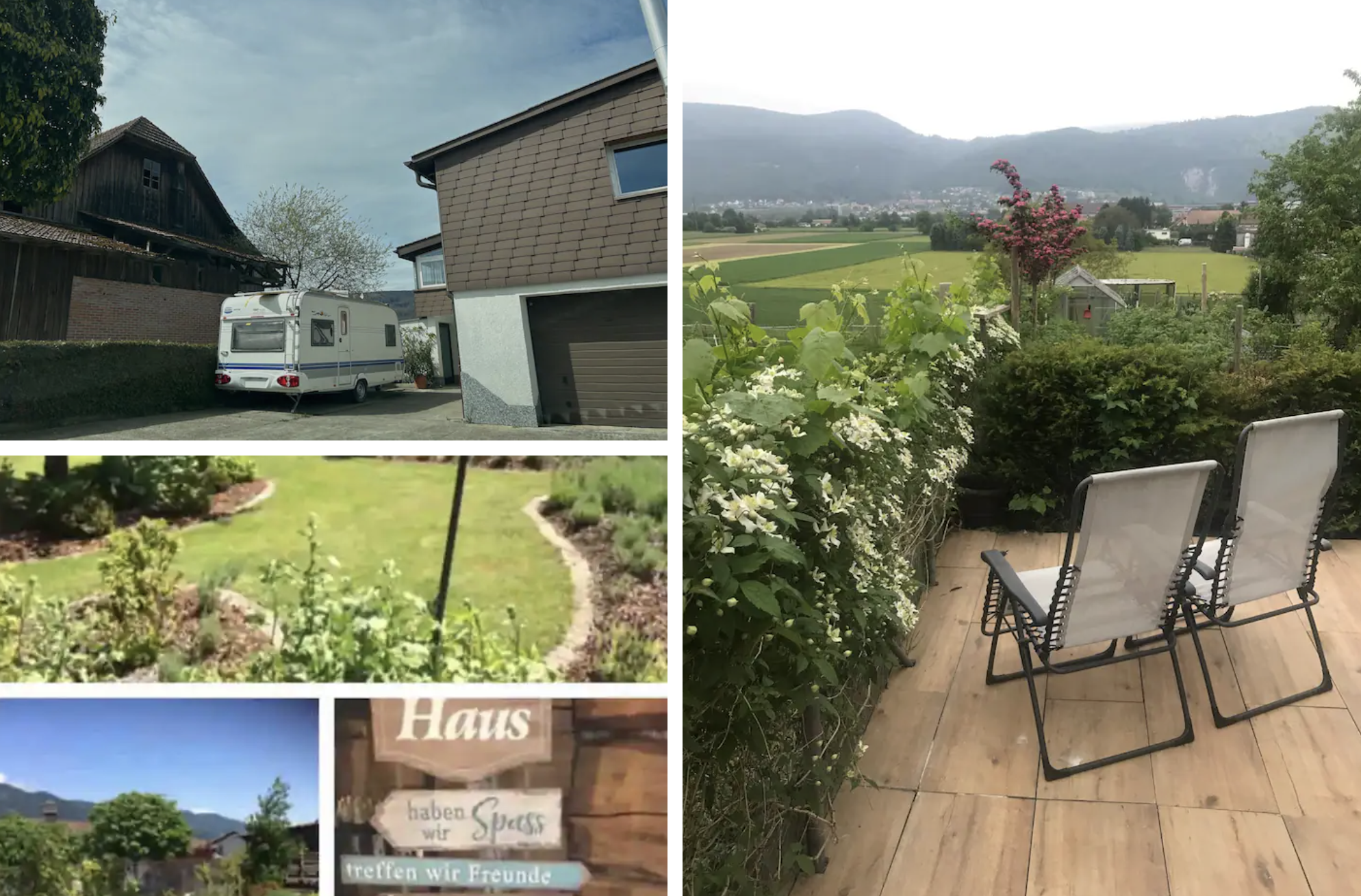 Reisemobilstellplatz - Restaurant - Walterswil SO - Stellplatz neben dem Haus, Pool und Garten samt Aussicht hinter dem Haus. - Idylle im Mittelland der Schweiz