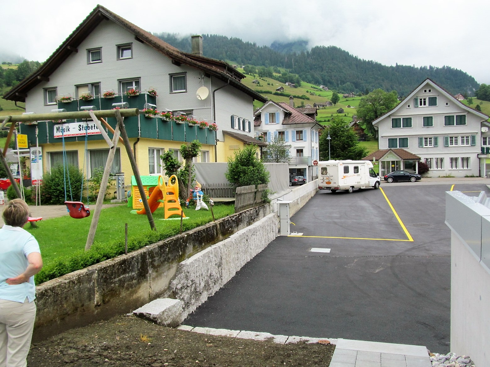 Reisemobilstellplatz: Neue Stellplätze unterhalb der bestehenden Stellplätze,
sehr ruhig gelegen - Wohnmobil Stellplatz Post