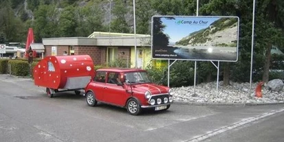 Posto auto camper - Thusis - Bildquelle: http://www.camping-chur.ch - Stellplatz am Camp Au in Chur
