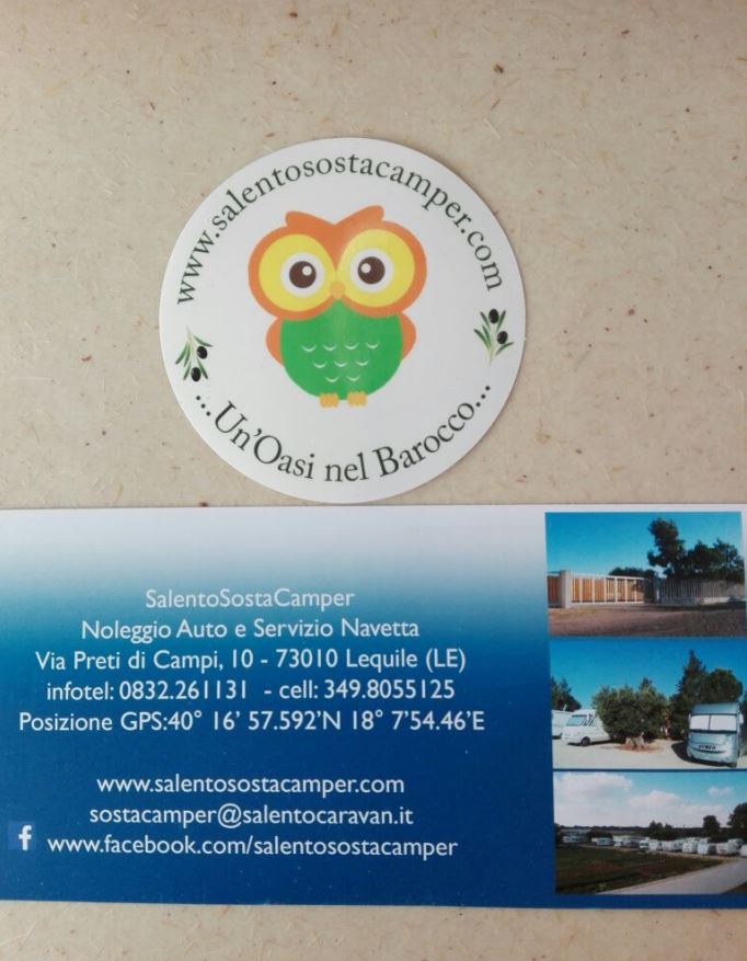 Wohnmobilstellplatz: Salento Sosta Camper
